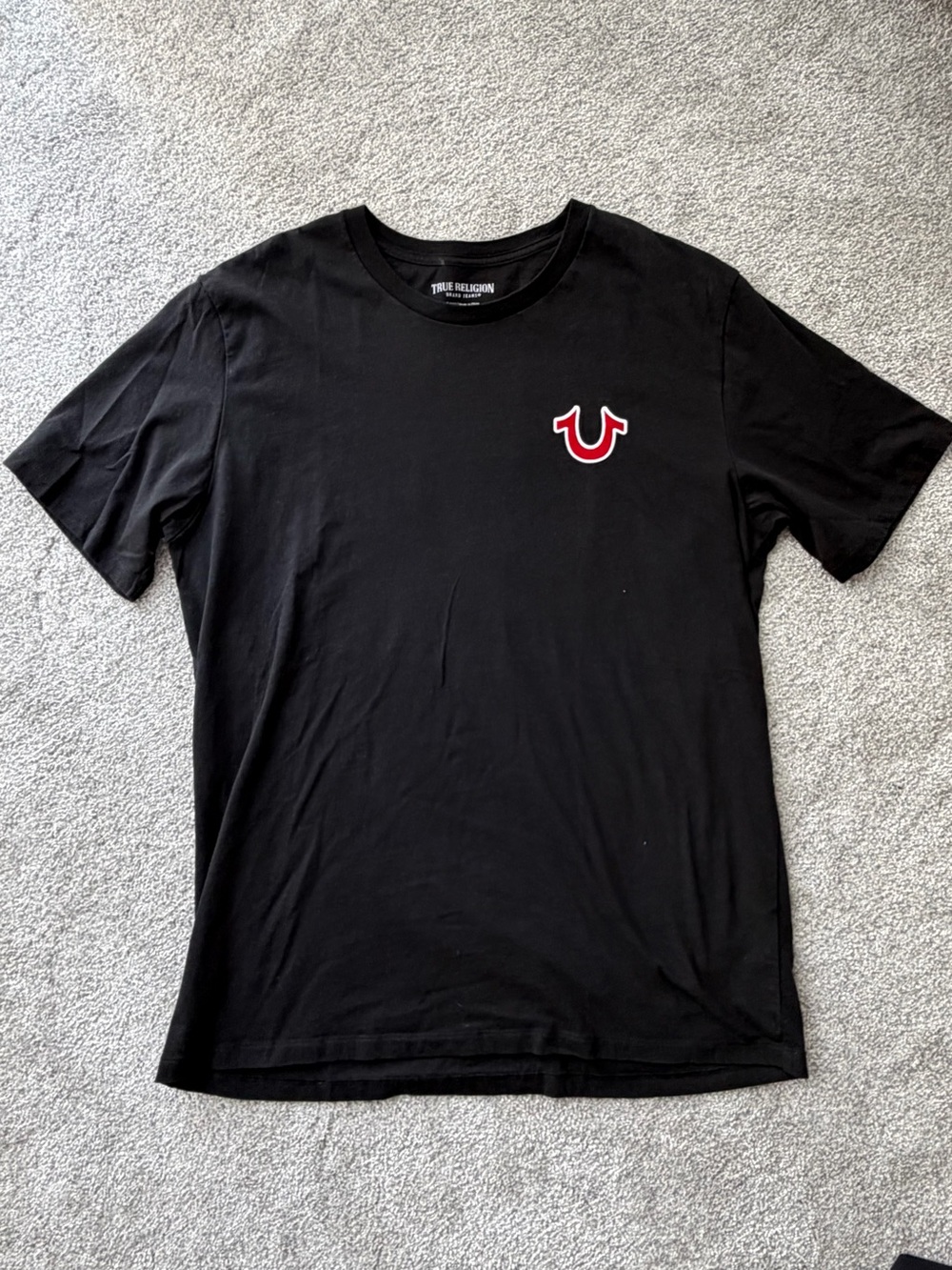 True Religion Men’s Buddha Guitar Graphic T Shirt Black XL Horseshoe